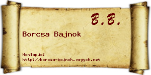 Borcsa Bajnok névjegykártya